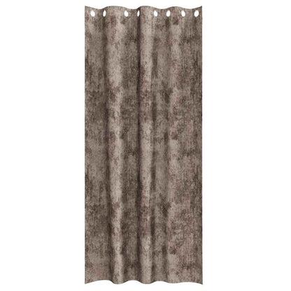 Velvet Curtains 2 pcs Cappuccino 260 x 140 cm Velvet