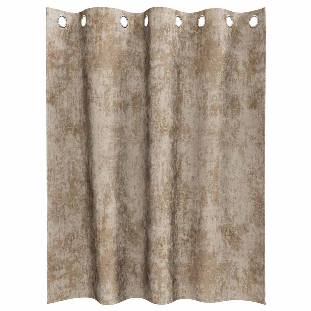 Velvet Curtains 2 pcs Champagne 140 x 140 cm Velvet