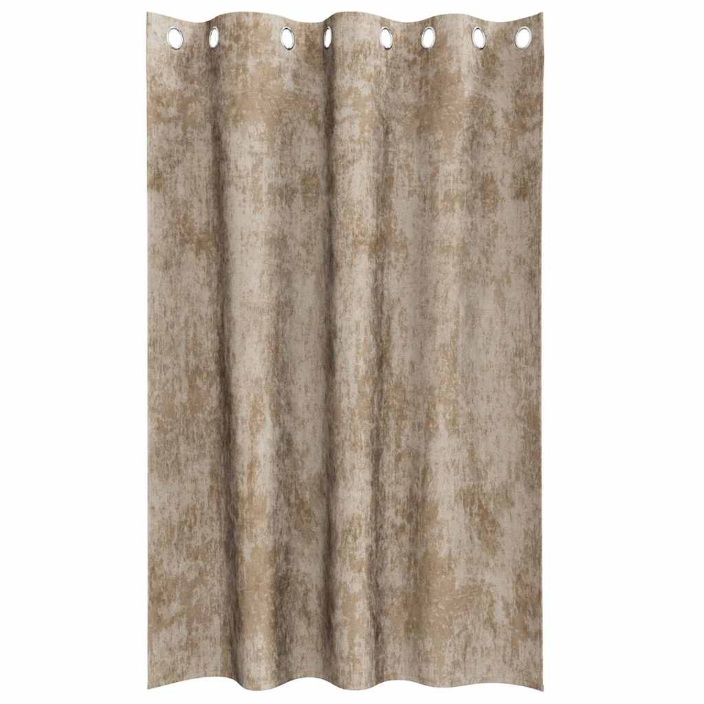 Velvet Curtains 2 pcs Champagne 175 x 140 cm Velvet