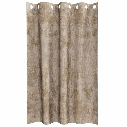 Velvet Curtains 2 pcs Champagne 175 x 140 cm Velvet