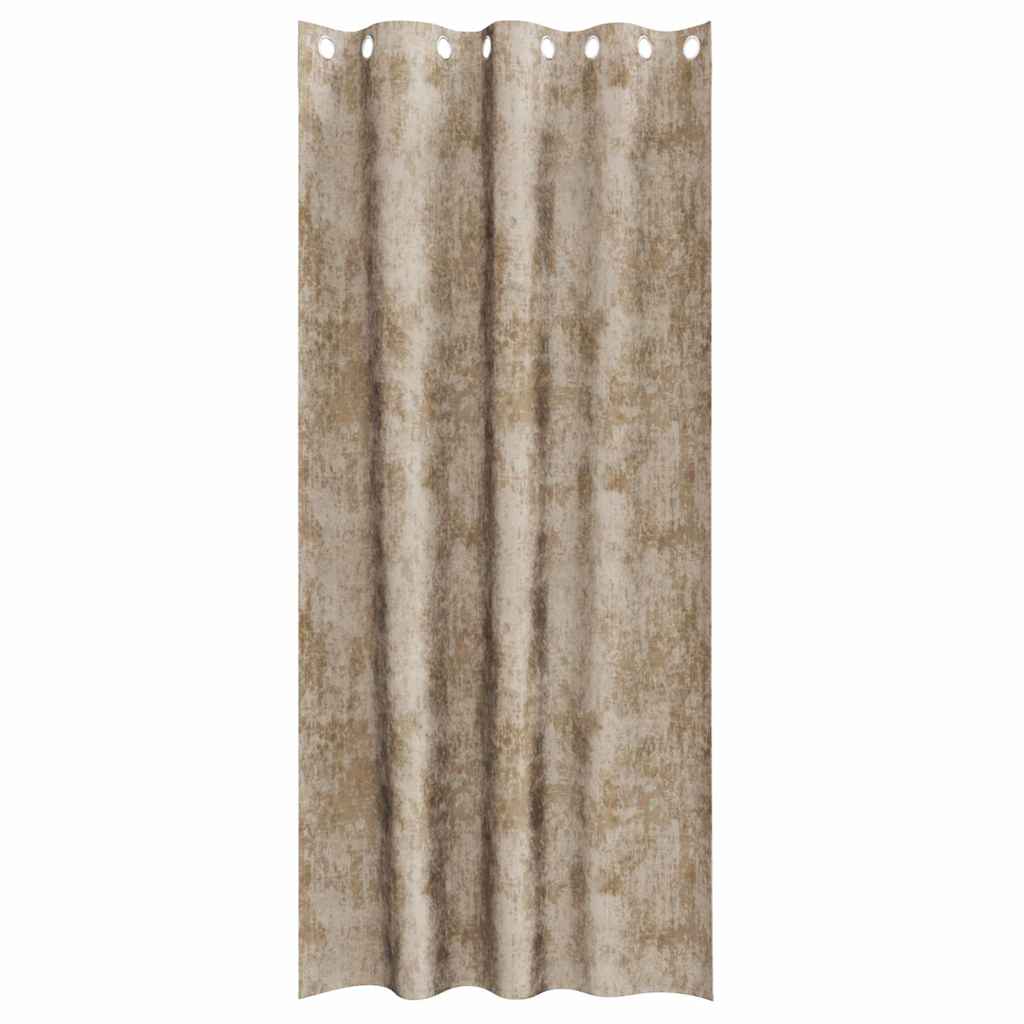 Velvet Curtains 2 pcs Champagne 245 x 140 cm Velvet