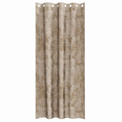 Velvet Curtains 2 pcs Champagne 260 x 140 cm Velvet