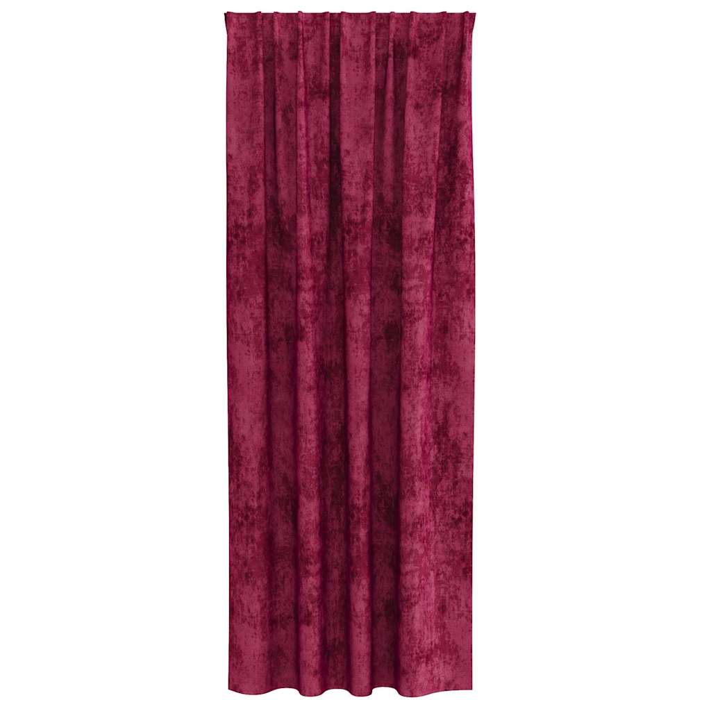 Velvet Curtains 2 pcs Wine Red 260 x 140 cm Velvet