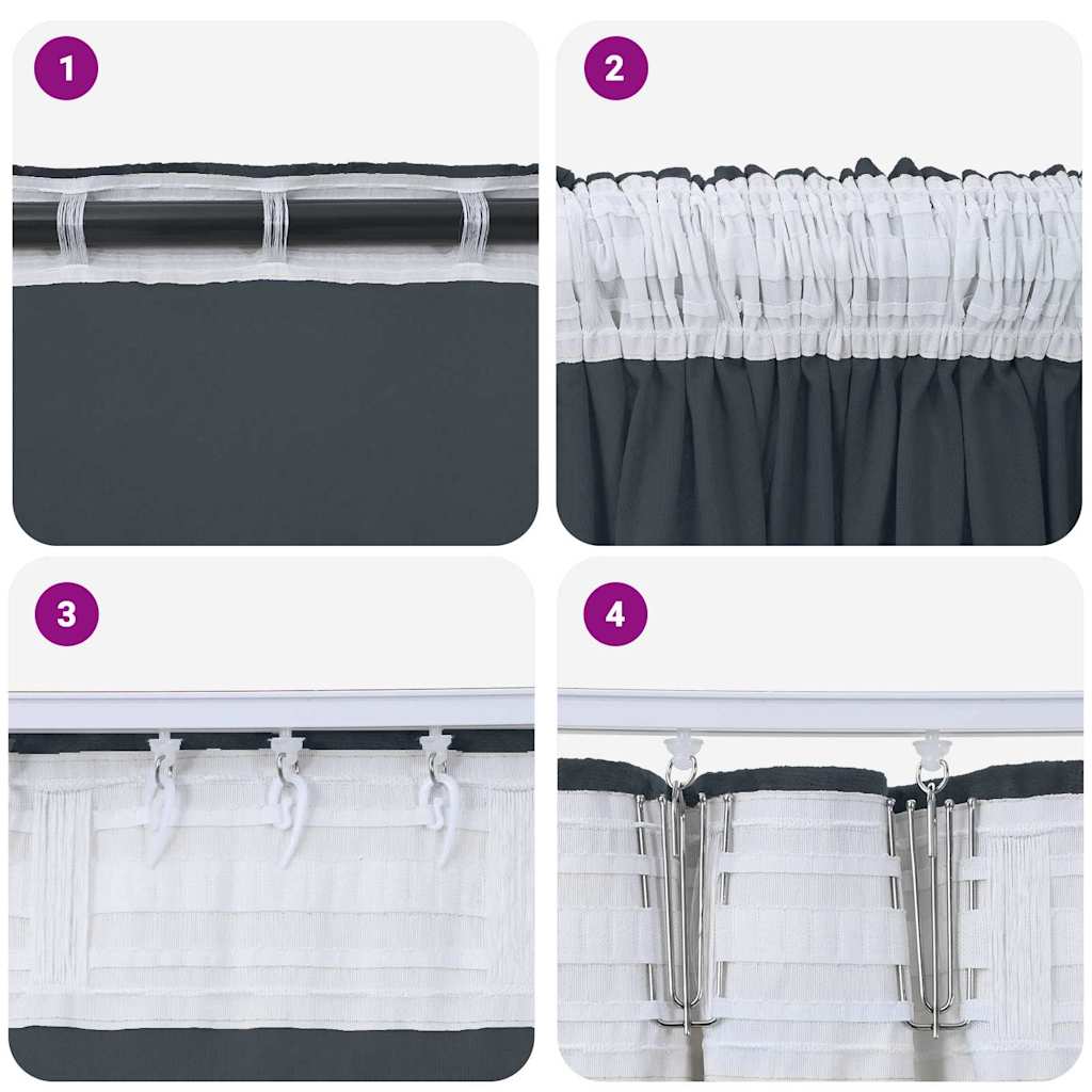 Velvet Curtains 2 pcs Silver Grey 140 x 140 cm Velvet