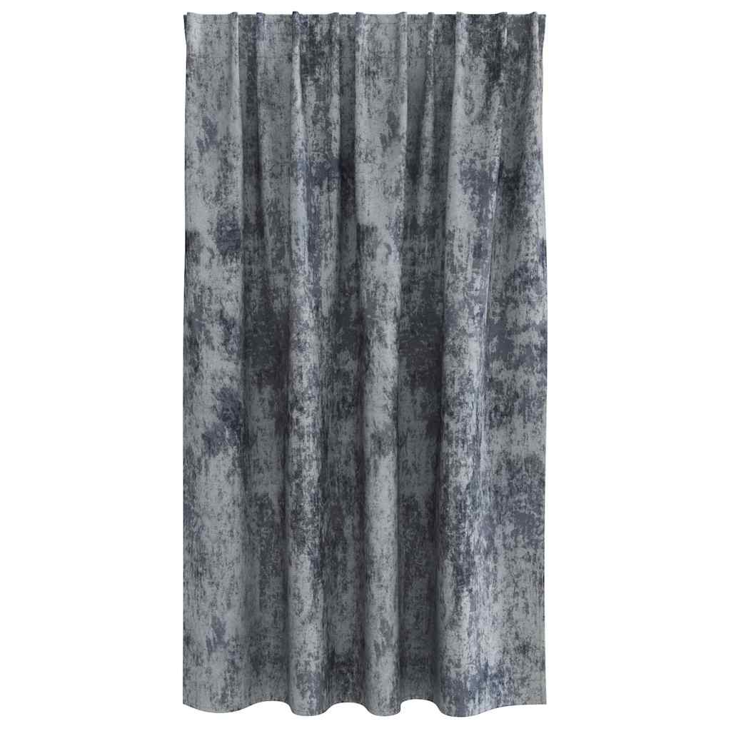 Velvet Curtains 2 pcs Silver Grey 140 x 140 cm Velvet