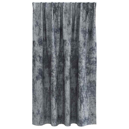 Velvet Curtains 2 pcs Silver Grey 140 x 140 cm Velvet
