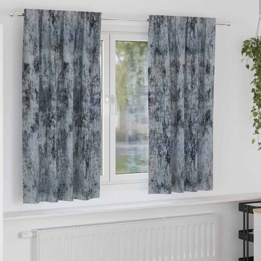 Velvet Curtains 2 pcs Silver Grey 175 x 140 cm Velvet