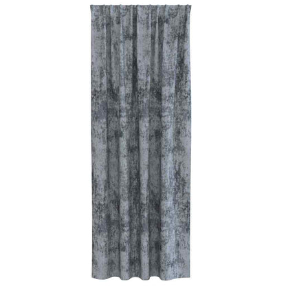 Velvet Curtains 2 pcs Silver Grey 245 x 140 cm Velvet
