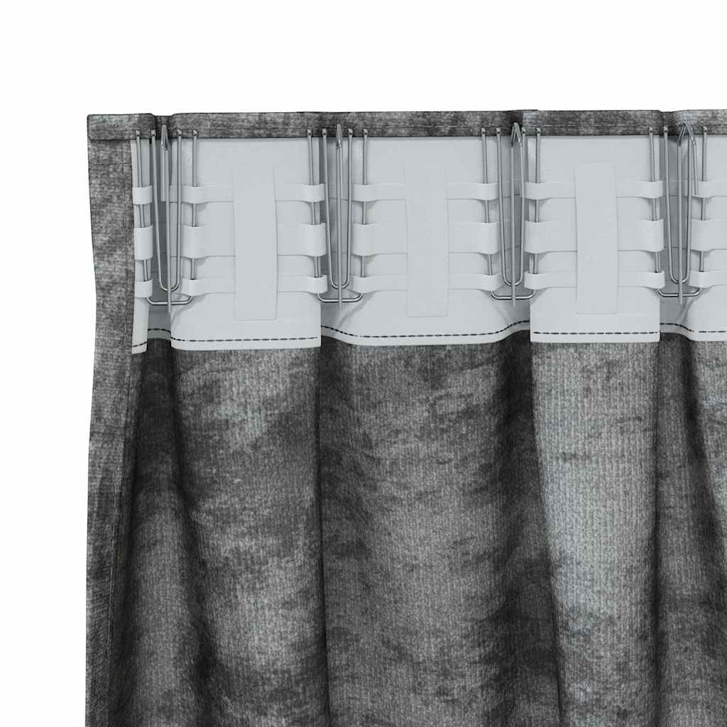 Velvet Curtains 2 pcs Grey 140 x 140 cm Velvet