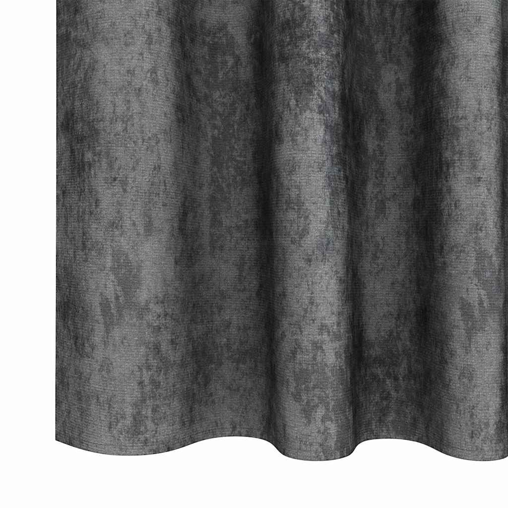 Velvet Curtains 2 pcs Grey 140 x 140 cm Velvet