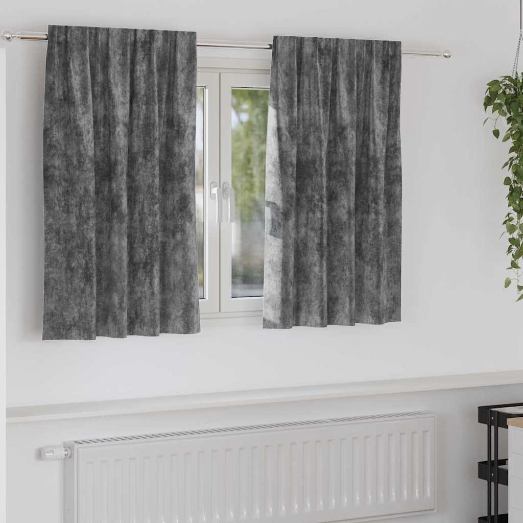 Velvet Curtains 2 pcs Grey 140 x 140 cm Velvet