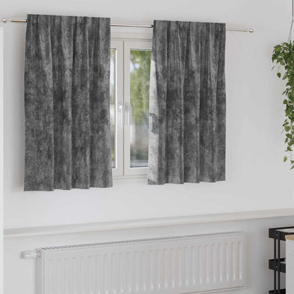 Velvet Curtains 2 pcs Grey 140 x 140 cm Velvet