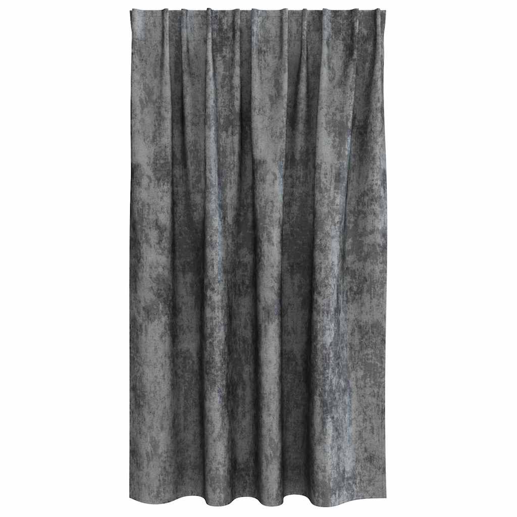 Velvet Curtains 2 pcs Grey 140 x 140 cm Velvet