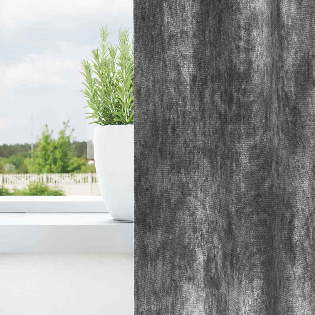 Velvet Curtains with Curtains 2 pcs Grey 260 x 140 cm Velvet