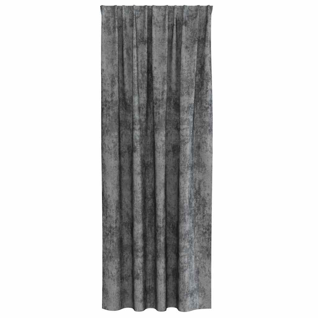 Velvet Curtains with Curtains 2 pcs Grey 260 x 140 cm Velvet
