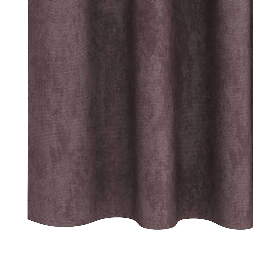 Velvet Curtains 2 pcs Brown 140 x 140 cm Velvet
