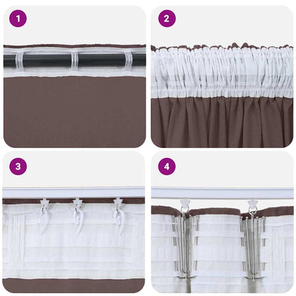 Velvet Curtains 2 pcs Brown 140 x 140 cm Velvet