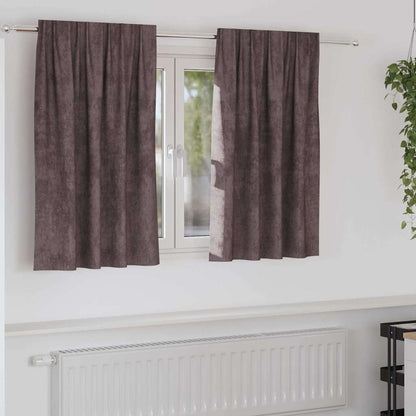 Velvet Curtains 2 pcs Brown 140 x 140 cm Velvet