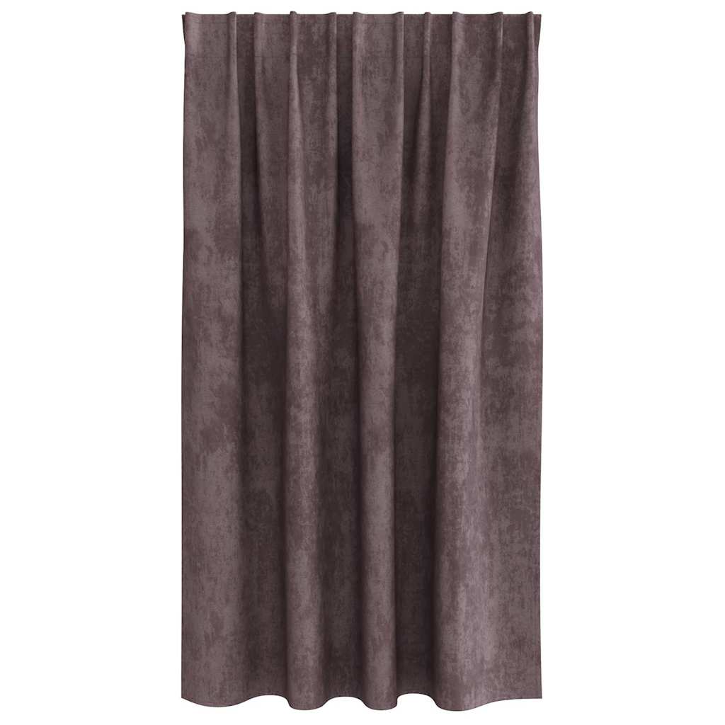 Velvet Curtains 2 pcs Brown 140 x 140 cm Velvet