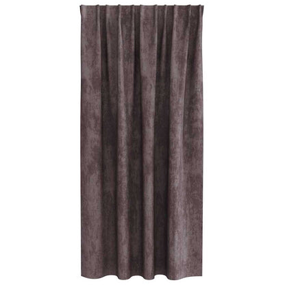 Velvet Curtains with Curtains 2 pcs Brown 175 x 140 cm Velvet