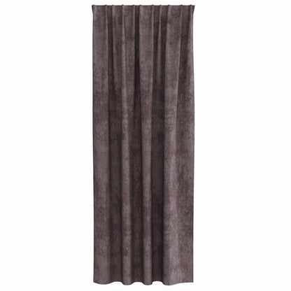 Velvet Curtains with Curtains 2 pcs Brown 260 x 140 cm Velvet
