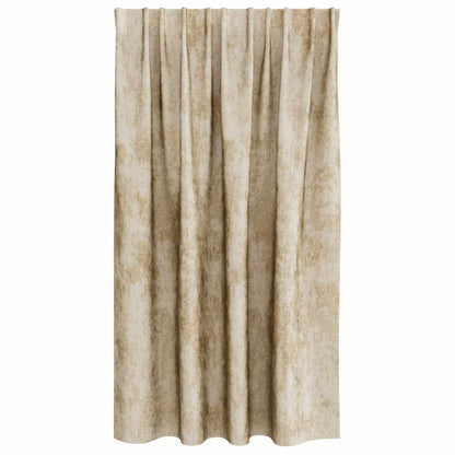 Velvet Curtains with Curtains 2 pcs Cream 140 x 140 cm Velvet