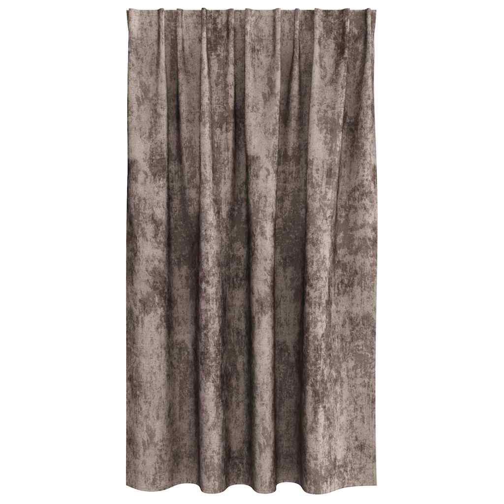 Velvet Curtains 2 pcs Cappuccino 140 x 140 cm Velvet