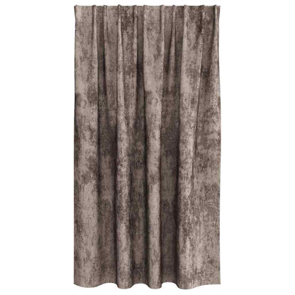 Velvet Curtains 2 pcs Cappuccino 140 x 140 cm Velvet