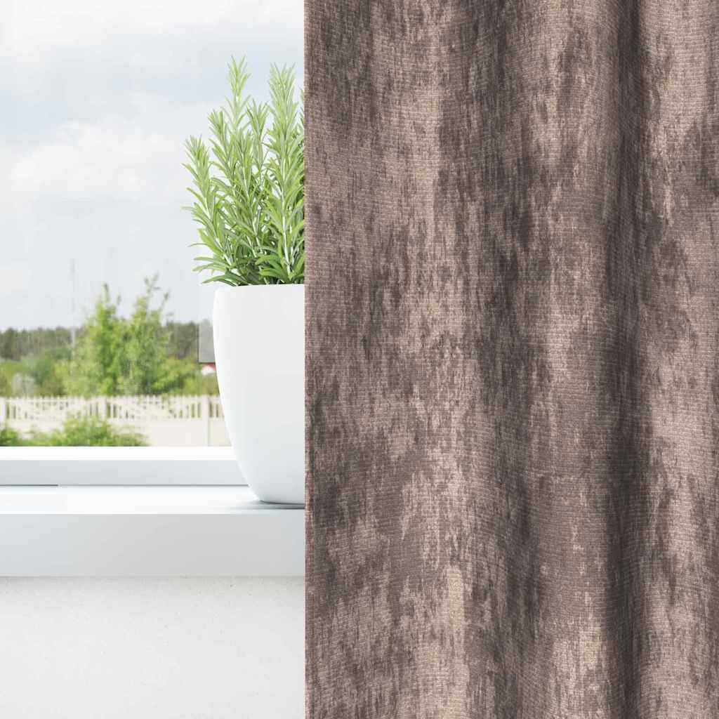 Velvet Curtains 2 pcs Cappuccino 260 x 140 cm Velvet