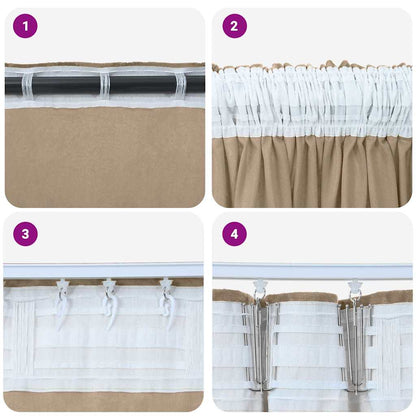 Velvet Curtains 2 pcs Champagne 140 x 140 cm Velvet