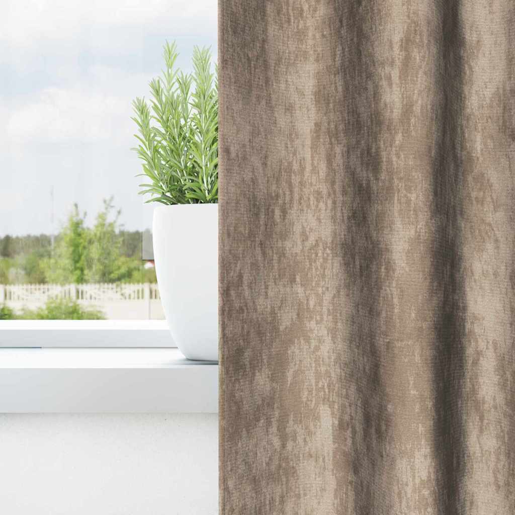 Velvet Curtains 2 pcs Champagne 140 x 140 cm Velvet