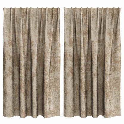Velvet Curtains 2 pcs Champagne 140 x 140 cm Velvet