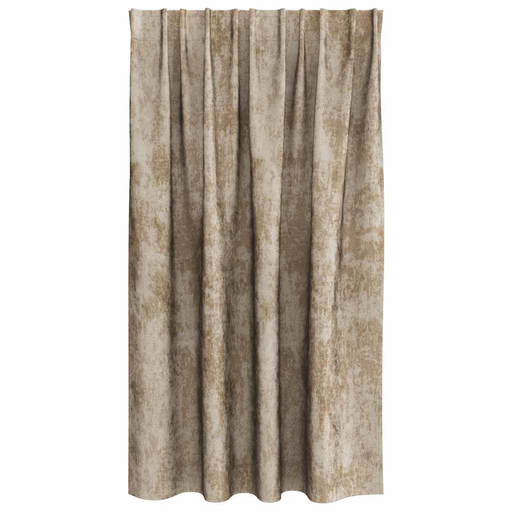 Velvet Curtains 2 pcs Champagne 140 x 140 cm Velvet