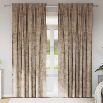 Velvet Curtains 2 pcs Champagne 245 x 140 cm Velvet