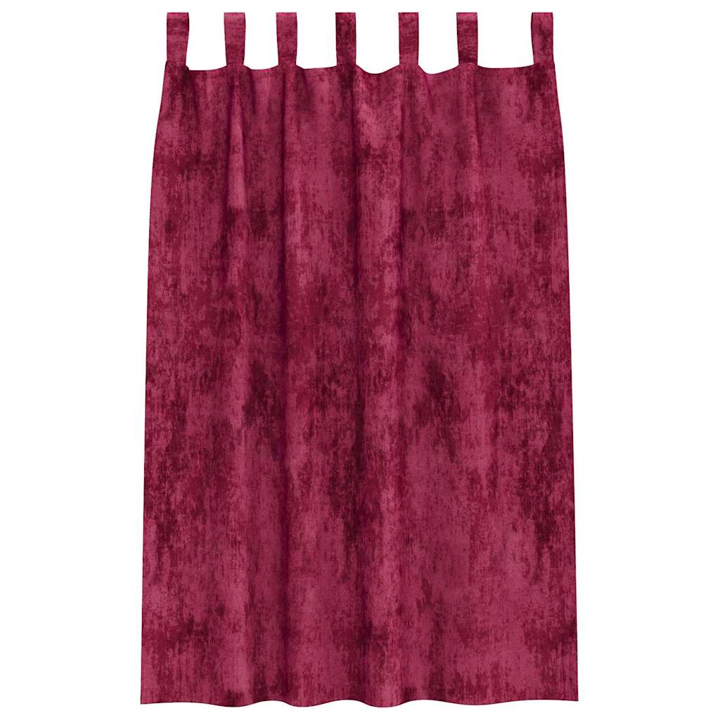 Velvet Curtains 2 pcs Wine red 175 x 140 cm Velvet
