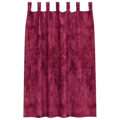 Velvet Curtains 2 pcs Wine red 175 x 140 cm Velvet