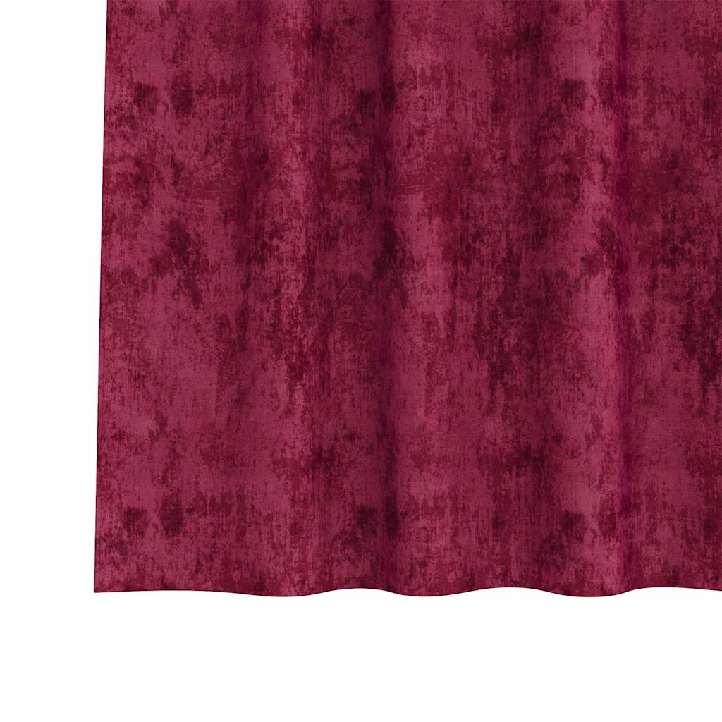 Velvet Curtains 2 pcs Wine red 245 x 140 cm Velvet