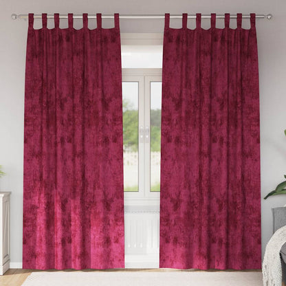 Velvet Curtains 2 pcs Wine red 245 x 140 cm Velvet