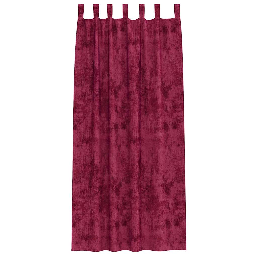 Velvet Curtains 2 pcs Wine red 245 x 140 cm Velvet