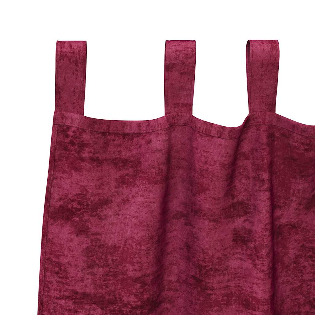 Velvet Curtains 2 pcs Wine red 260 x 140 cm Velvet