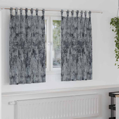 Velvet Curtains 2 pcs Silver Grey 140 x 140 cm Velvet