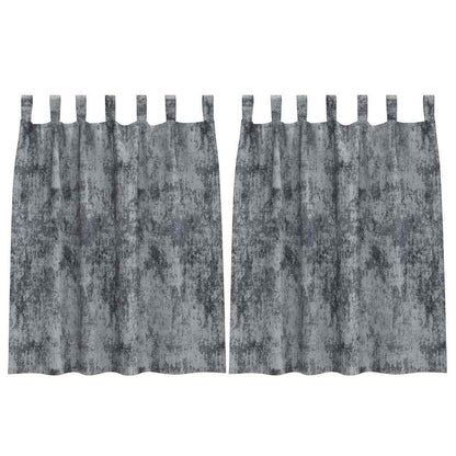 Velvet Curtains 2 pcs Silver Grey 140 x 140 cm Velvet