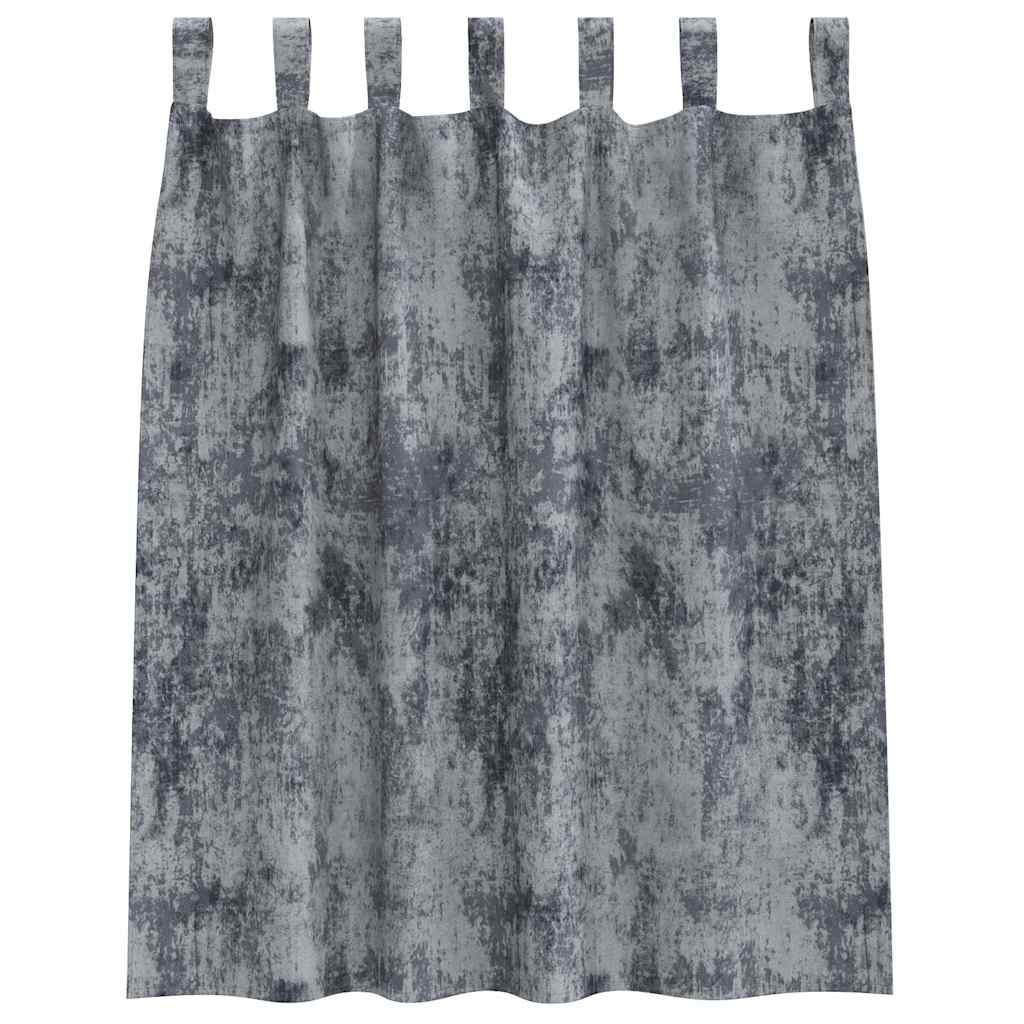 Velvet Curtains 2 pcs Silver Grey 140 x 140 cm Velvet
