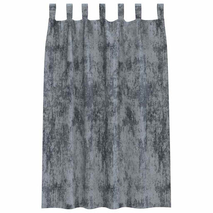 Velvet Curtains 2 pcs Silver Grey 175 x 140 cm Velvet