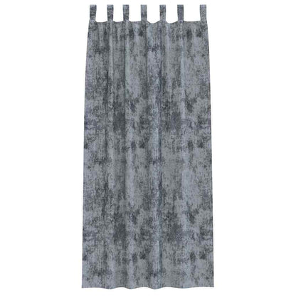 Velvet Curtains 2 pcs Silver Grey 225 x 140 cm Velvet