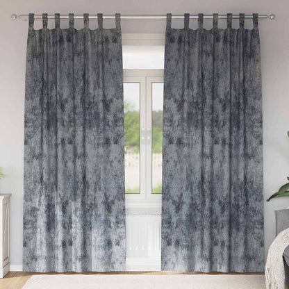 Velvet Curtains 2 pcs Silver Grey 260 x 140 cm Velvet