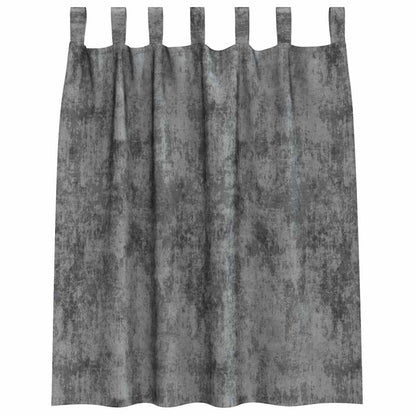 Velvet Curtains with Curtains 2 pcs Grey 140 x 140 cm Velvet