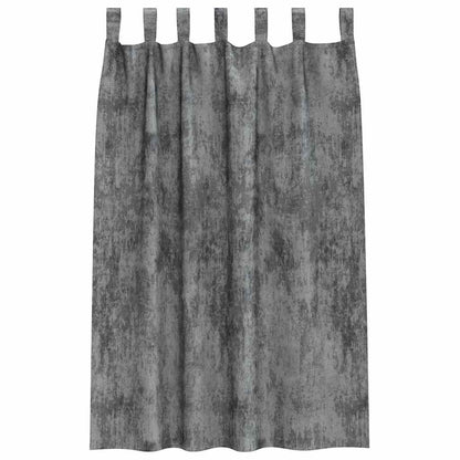 Velvet Curtains with Curtains 2 pcs Grey 175 x 140 cm Velvet