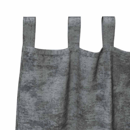 Velvet Curtains with Curtains 2 pcs Grey 260 x 140 cm Velvet