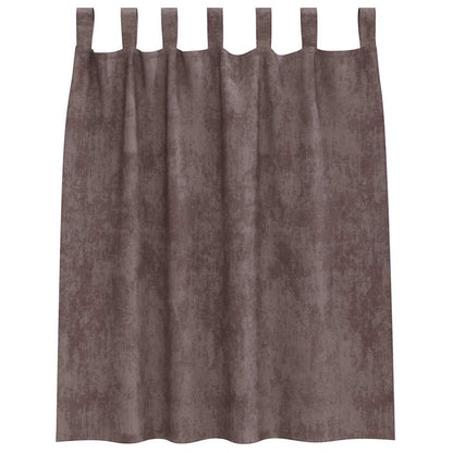 Velvet Curtains with Curtains 2 pcs Brown 140 x 140 cm Velvet